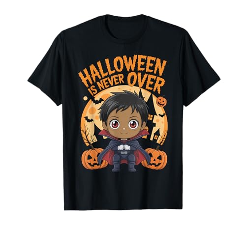 Halloween Anime Black Vampire Halloween ist nie vorbei, Jungs T-Shirt Halloween Anime Black Vampire Halloween ist nie vorbei, Jungs T-Shirt von Halloween Vampire Anime Tees NYC
