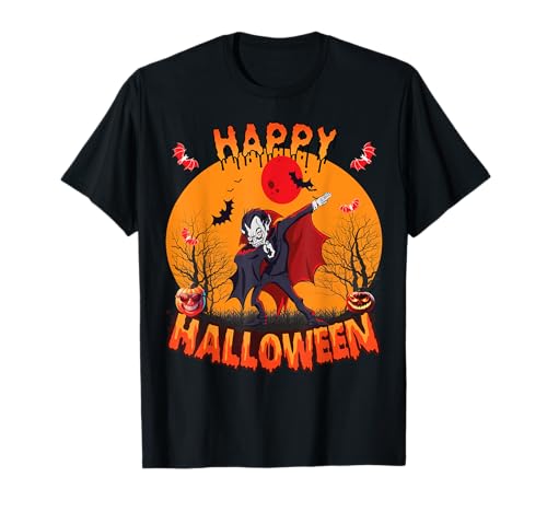 Cooles Halloween Kostüm Kinder Dabbing Vampir Gruseliges T-Shirt Cooles Halloween Kostüm Kinder Dabbing Vampir Gruseliges T-Shirt von Halloween Verkleidung für Jungen öder Mädchen
