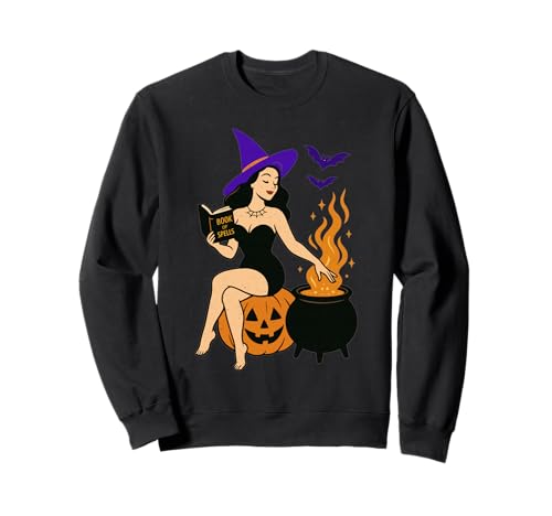 Hexe Kürbis Halloween Zaubersprüche Gruselige Jahreszeit Frauen Sweatshirt Hexe Kürbis Halloween Zaubersprüche Gruselige Jahreszeit Frauen Sweatshirt von Halloween WItch Pumpkin Spooky Season Women