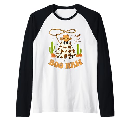 Halloween Western Cowboy Kostüm Geist Cowboy Boo Haw Kinder Raglan von Halloween Western Cowboy Costume Ghost Cowboy Tees