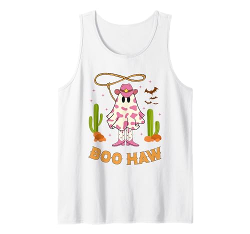 Boo Haw Ghost Western Cowboy Cowgirl Halloween Damen Mädchen Tank Top Boo Haw Ghost Western Cowboy Cowgirl Halloween Damen Mädchen Tank Top von Halloween Western Cowboy Costume Ghost Cowgirl Tee