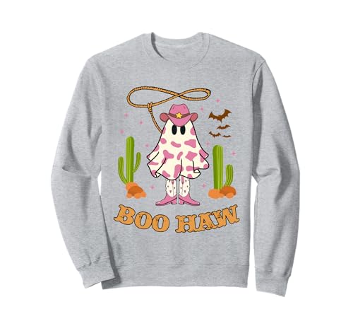Boo Haw Ghost Western Cowgirl Halloween Kostüm Damen Mädchen Sweatshirt Boo Haw Ghost Western Cowgirl Halloween Kostüm Damen Mädchen Sweatshirt von Halloween Western Cowboy Costume Ghost Cowgirl Tee