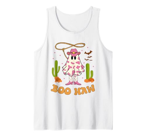 Boo Haw Ghost Western Cowgirl Halloween Kostüm für Damen Tank Top Boo Haw Ghost Western Cowgirl Halloween Kostüm für Damen Tank Top von Halloween Western Cowboy Costume Ghost Cowgirl Tee
