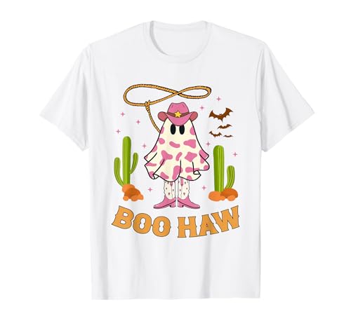 Boo Haw Ghost Western Lustiges Halloween Cowgirl Shirt Damen T-Shirt Boo Haw Ghost Western Lustiges Halloween Cowgirl Shirt Damen T-Shirt von Halloween Western Cowboy Costume Ghost Cowgirl Tee