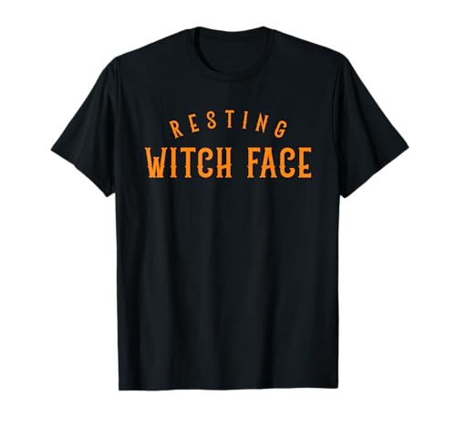 Ruhende Hexe Gesicht Halloween Lustige Gruselzeit Frauen Mädchen T-Shirt von Halloween Witch Funny Spooky Women Girls Kids