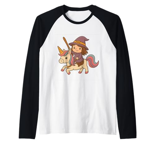 Hexe reitet EIN Einhorn Jungen Mädchen Männer Frauen Kinder Erwachsene Raglan Hexe reitet EIN Einhorn Jungen Mädchen Männer Frauen Kinder Erwachsene Raglan von Halloween Witch Riding A Unicorn Rainbow Shop