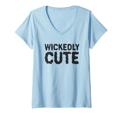 Damen Wunderbar süße Halloween-Hexen-Vibes T-Shirt mit V-Ausschnitt Damen Wunderbar süße Halloween-Hexen-Vibes T-Shirt mit V-Ausschnitt von Halloween Witchy Humor Charms