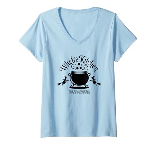 Damen Witch's Kitchen Unglaublich leckere Magie T-Shirt mit V-Ausschnitt Damen Witch's Kitchen Unglaublich leckere Magie T-Shirt mit V-Ausschnitt von Halloween Witchy Magic Potion Kitchen Decor
