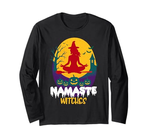Namaste Hexen, Halloween-Yoga-Liebhaber, Meditation, Hexen, Frauen Langarmshirt Namaste Hexen, Halloween-Yoga-Liebhaber, Meditation, Hexen, Frauen Langarmshirt von Halloween Yoga Lover Zen Spooky Witch Women Girls