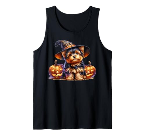 Yorkshire Terrier Dog Graphic for Women Halloween Yorkie Tank Top von Halloween Yorkshire Terrier Gifts For Yorkie Mom