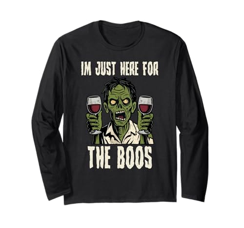I'm Just Here for The Boos Halloween Funny Zombie Men Women Langarmshirt von Halloween Zombie Funny Spooky Season Men Women
