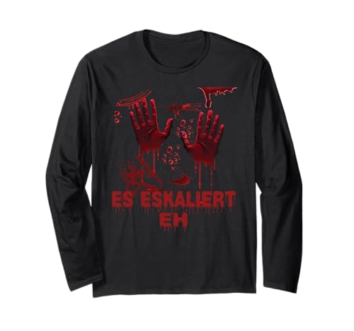 Blutige Hände Halloween Kostüm Herren & Damen Blutspritzer Langarmshirt Blutige Hände Halloween Kostüm Herren & Damen Blutspritzer Langarmshirt von Halloween Zombie Kostüm Blut Vampir Verkleidung