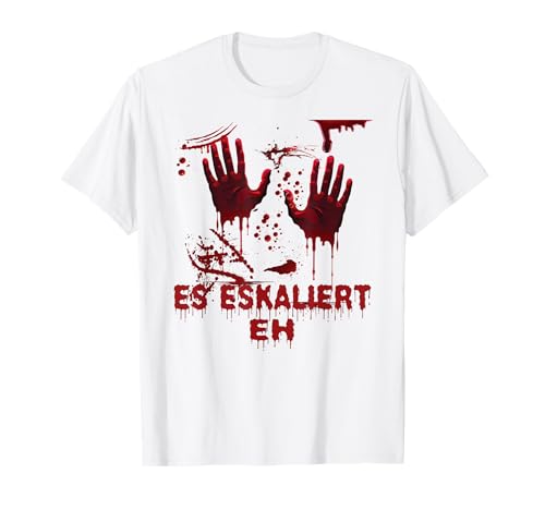 Blutige Hände Halloween Kostüm Herren & Damen Blutspritzer T-Shirt Blutige Hände Halloween Kostüm Herren & Damen Blutspritzer T-Shirt von Halloween Zombie Kostüm Blut Vampir Verkleidung