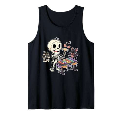 Boo Crew Kinder Skelett Xylophon Tank Top Boo Crew Kinder Skelett Xylophon Tank Top von Halloween boo crew kids skeleton music candy band