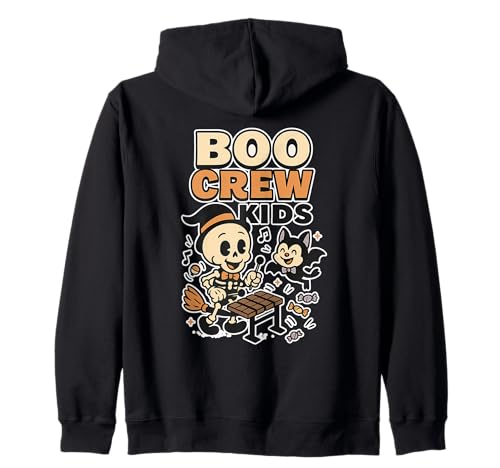 Boo Crew Kinder-Skelett-Band Kapuzenjacke Boo Crew Kinder-Skelett-Band Kapuzenjacke von Halloween boo crew kids spooky band cute skeleton