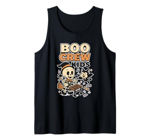 Boo Crew Kinder-Skelett-Band Tank Top Boo Crew Kinder-Skelett-Band Tank Top von Halloween boo crew kids spooky band cute skeleton