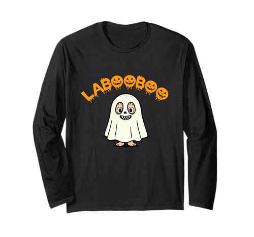 Halloween Laboo Boo Cute Ghost Kids Langarmshirt Halloween Laboo Boo Cute Ghost Kids Langarmshirt von Halloween kids easy costume
