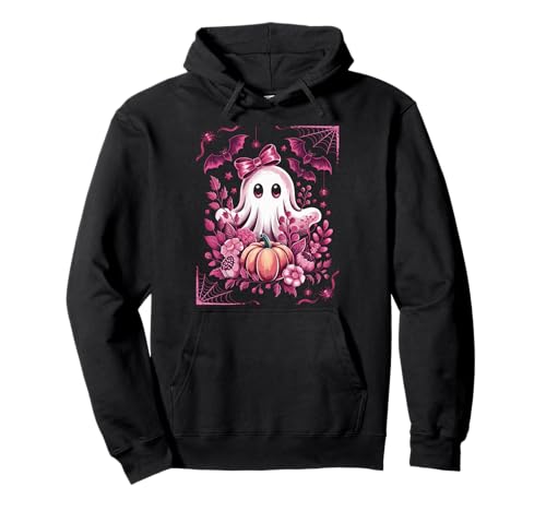 Cute Pink Ghost with Bow Kawaii Halloween Pumpkin Bat Girls Pullover Hoodie Cute Pink Ghost with Bow Kawaii Halloween Pumpkin Bat Girls Pullover Hoodie von Halloween pink Coquette Bow Cute Ghost
