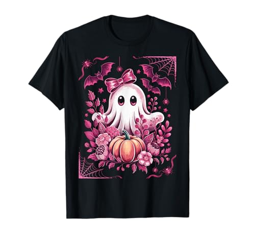Cute Pink Ghost with Bow Kawaii Halloween Pumpkin Bat Girls T-Shirt Cute Pink Ghost with Bow Kawaii Halloween Pumpkin Bat Girls T-Shirt von Halloween pink Coquette Bow Cute Ghost