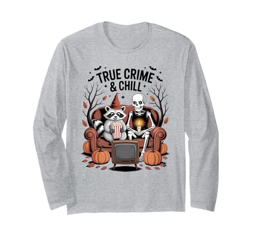 Skelett und Waschbär trendy Halloween Männer Frauen und Kinder Langarmshirt Skelett und Waschbär trendy Halloween Männer Frauen und Kinder Langarmshirt von Halloween raccoon