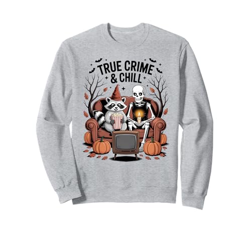 Skelett und Waschbär trendy Halloween Männer Frauen und Kinder Sweatshirt Skelett und Waschbär trendy Halloween Männer Frauen und Kinder Sweatshirt von Halloween raccoon