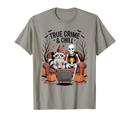 Skelett und Waschbär trendy Halloween Männer Frauen und Kinder T-Shirt Skelett und Waschbär trendy Halloween Männer Frauen und Kinder T-Shirt von Halloween raccoon