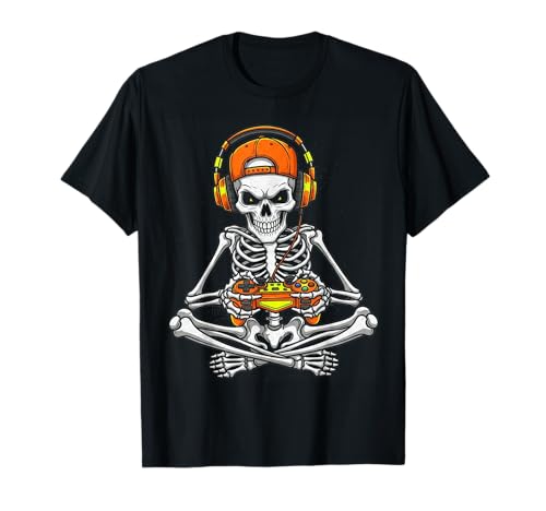 Skelett Gamer Halloween Video Gaming Jungen Männer Kinder Lustig T-Shirt Skelett Gamer Halloween Video Gaming Jungen Männer Kinder Lustig T-Shirt von Halloween skeleton sports tee