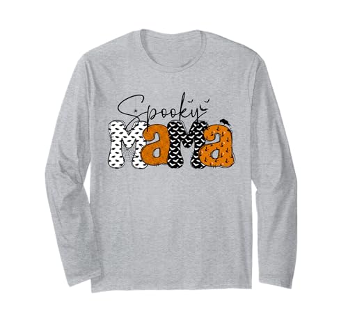 Retro Mama Gruselige Halloween Kokette Schleife Halloween für Frauen Langarmshirt von Halloween spooky mama men women