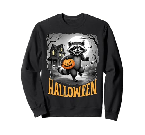Halloween für Kinder und Erwachsene, mit einem lustigen Waschbär Sweatshirt Halloween für Kinder und Erwachsene, mit einem lustigen Waschbär Sweatshirt von Halloween & Raton Laveur