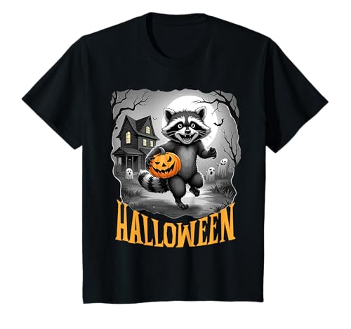 Kinder Halloween für Kinder und Erwachsene, mit einem lustigen Waschbär T-Shirt Kinder Halloween für Kinder und Erwachsene, mit einem lustigen Waschbär T-Shirt von Halloween & Raton Laveur