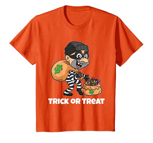 Kinder Trick Or Treat - Halloween Süßigkeiten Dieb Einbrecher T-Shirt Kinder Trick Or Treat - Halloween Süßigkeiten Dieb Einbrecher T-Shirt von Halloween und Sankt Martin Humor für junge Kinder