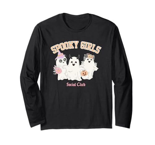 Halloween Spooky Girls Club Langarmshirt von Halloween