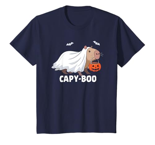 Kinder Halloween Capybara Capy Boo T-Shirt von Halloween