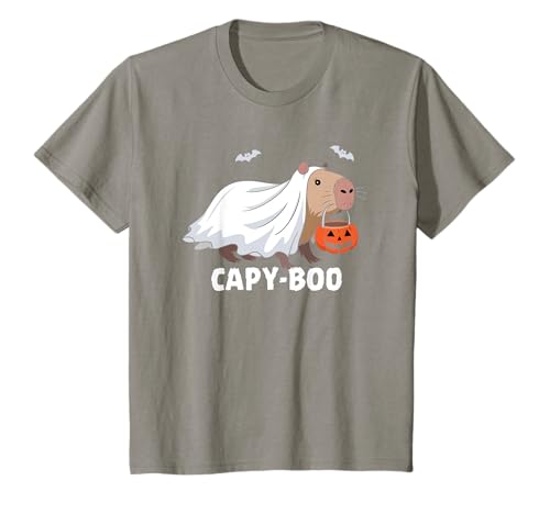 Kinder Halloween Capybara Capy Boo T-Shirt von Halloween