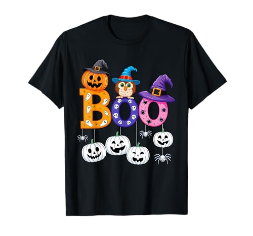 Süßer Halloween-Hexengeschenk Boo Damen Herren Jungen Kinder T-Shirt von Halloween