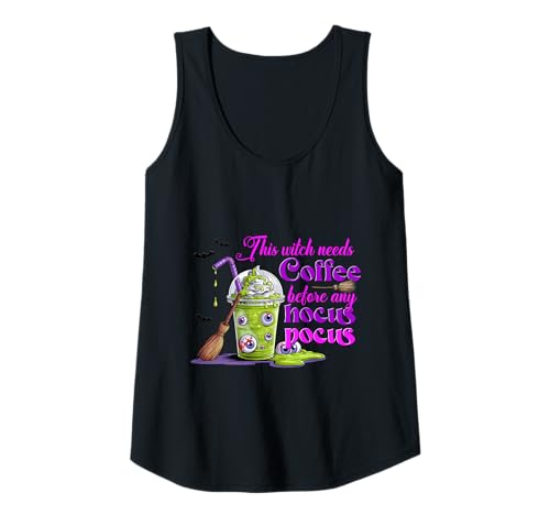 Damen Halloween Diese Hexe braucht ihren Kaffee, um Sich zu konzentrieren Tank Top Damen Halloween Diese Hexe braucht ihren Kaffee, um Sich zu konzentrieren Tank Top von HalloweenPhiz