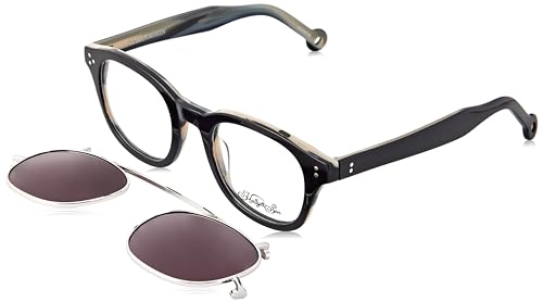 Hally & Son Unisex Eyeglass Frame Hs910c04 Black 48/22/145, Erwachsene Sonnenbrille, schwarz von Hally & Son