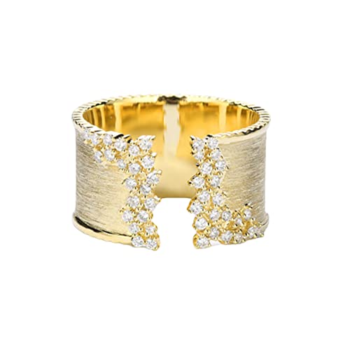 Haloppe Ring Damen-Fingerring Anti-Verformung Gold US 10 von Haloppe