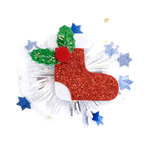 Haloppe Weihnachtliches Haarnadel-Set für Kinder, Schneemänner, Weihnachtsmann, mehr perfekte Kinder-Haar-Accessoires, Feiertage, Weihnachtsstrumpf von Haloppe