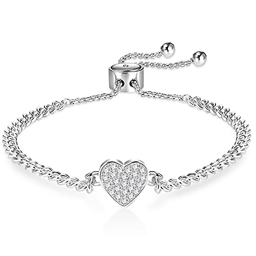 Halora Armband Damen Silber Armbänder Herz Silberarmband Damenarmband Schmuck Silver Heart Bracelet Women von Halora