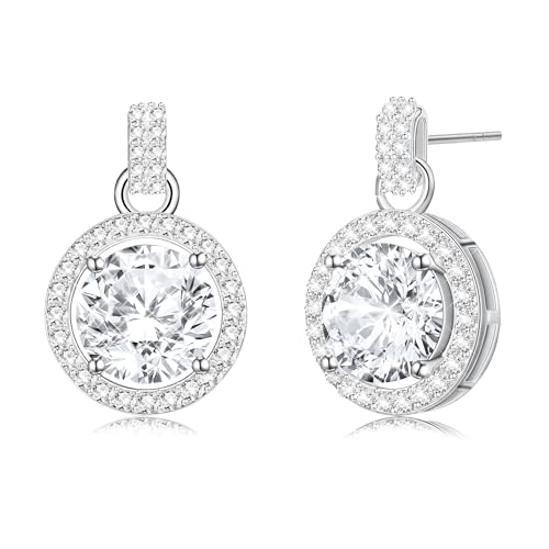 Halora Ohrringe Silber Hängend Damen, Silberne Hängende Damenohrringe Silver Earrings for Women von Halora