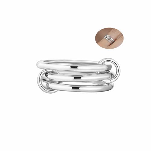 Halora S925 Sterling Silber Ringe Frauen, Ring Set Silberring Fingerring Damen Rings Geschenke Größe 62 von Halora