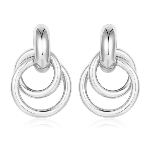 Halora Tropfen Ohrringe Silber Damen Silver Statement Ohrringe für Frauen Schmuck Geschenke von Halora