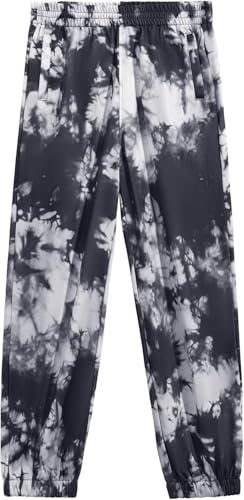 Haloumoning Batikhose für Jungen Sporthose mit Taschen Schwarz 130 von Haloumoning