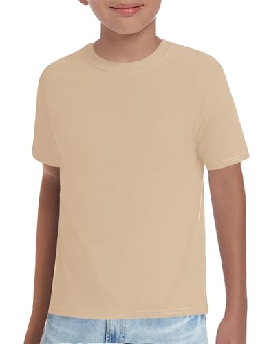 Haloumoning Jungen T-Shirt Kinder Kurzarm Rundhals Oberteile Sommer Einfarbig Tops Basic Freizeit Shirts Beige 140 Haloumoning Jungen T-Shirt Kinder Kurzarm Rundhals Oberteile Sommer Einfarbig Tops Basic Freizeit Shirts Beige 140 von Haloumoning