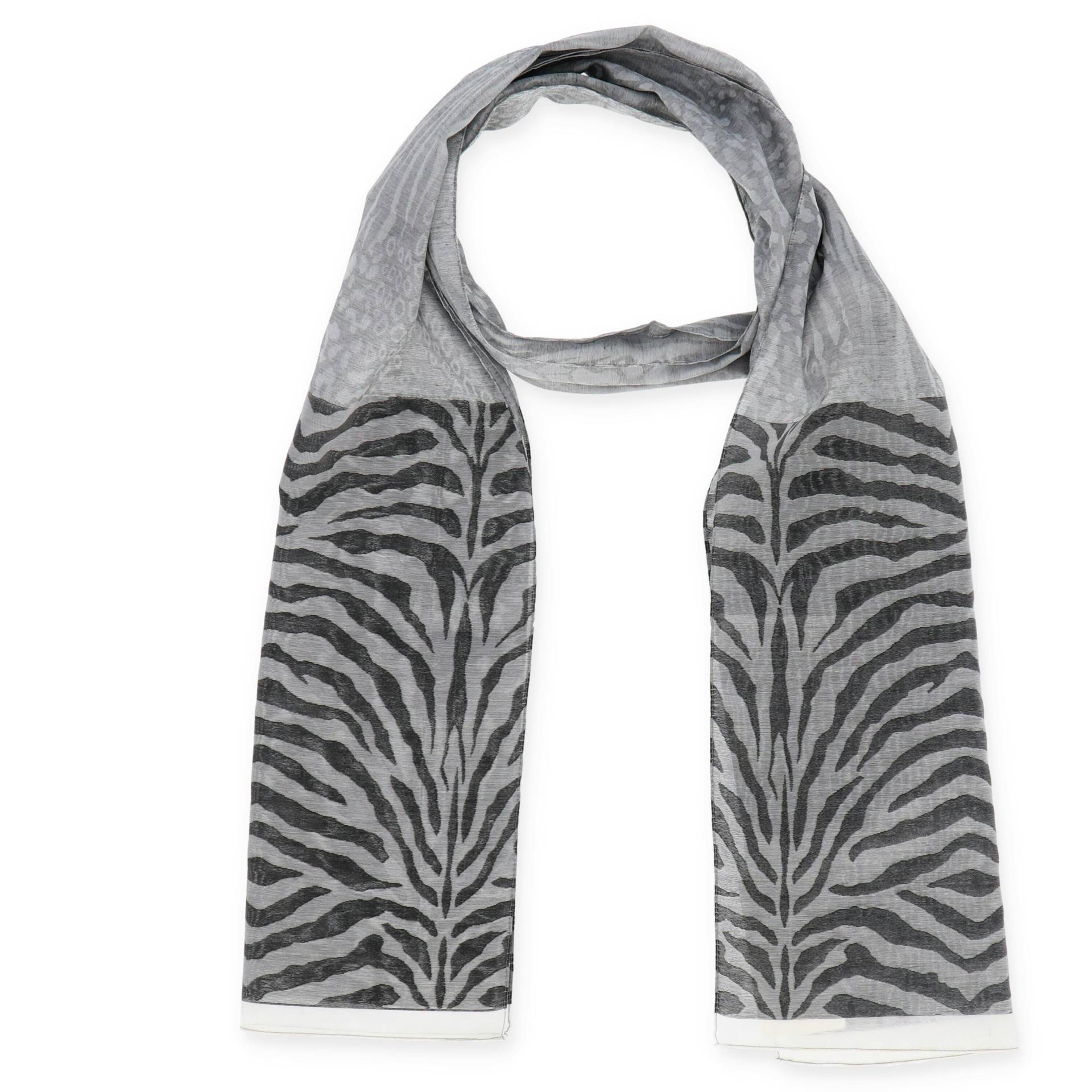 Halsüberkopf Accessoires - 180x30 Schal Leo-Patch grau - Gr. - OS von Halsüberkopf Accessoires