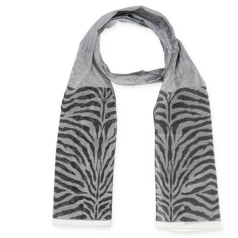 Halsüberkopf Accessoires - 180x30 Schal Leo-Patch grau - Gr. - OS von Halsüberkopf Accessoires