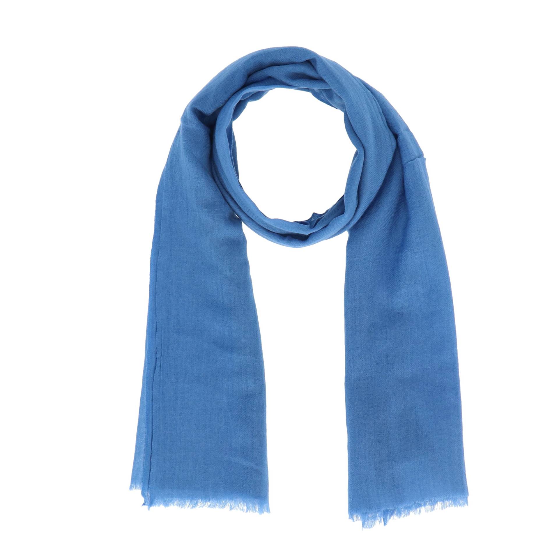 Halsüberkopf Accessoires - 180x70 Schal Uni Wolle blau - Gr. - OS von Halsüberkopf Accessoires