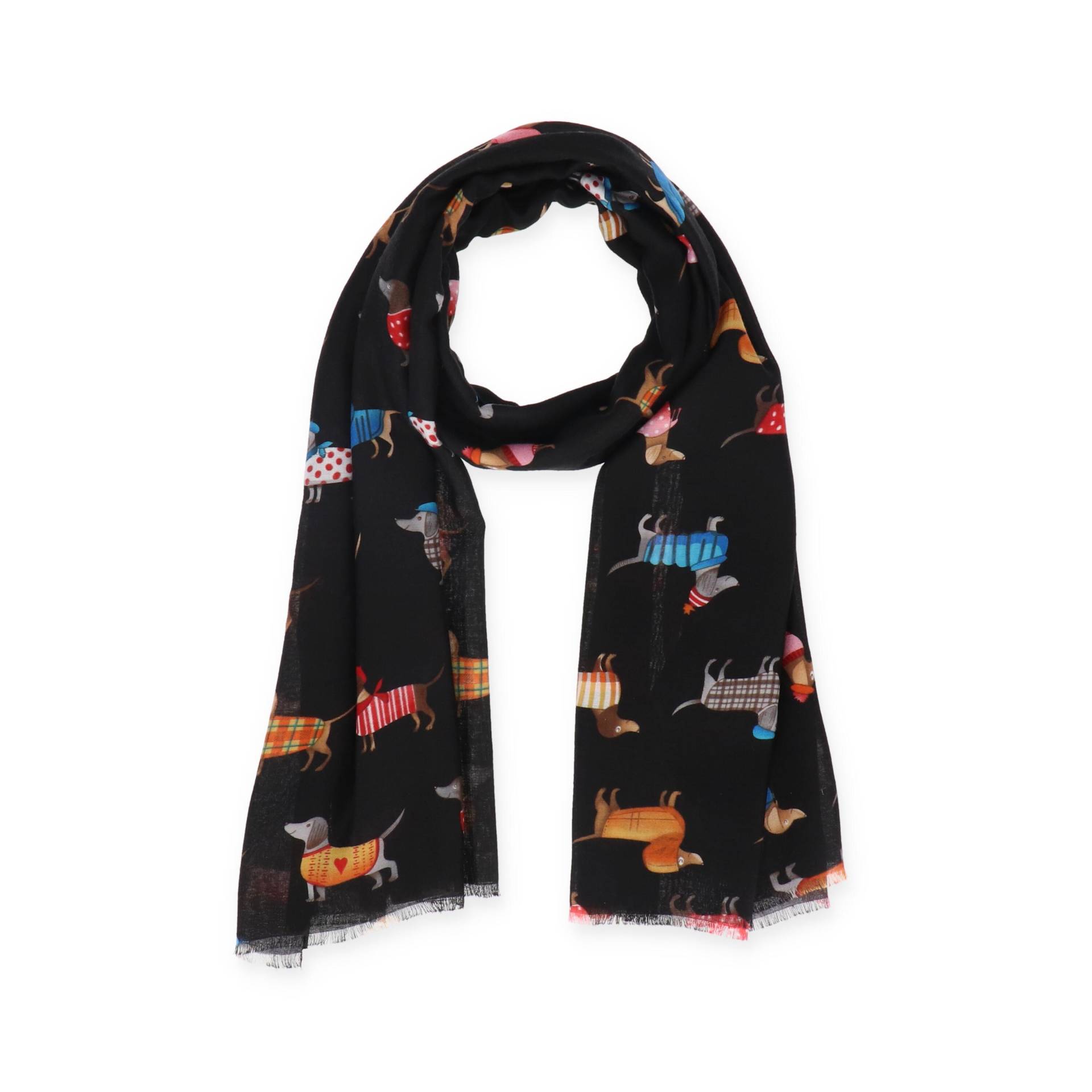 Halsüberkopf Accessoires - 180x90 Schal Dackel schwarz - Gr. - OS von Halsüberkopf Accessoires
