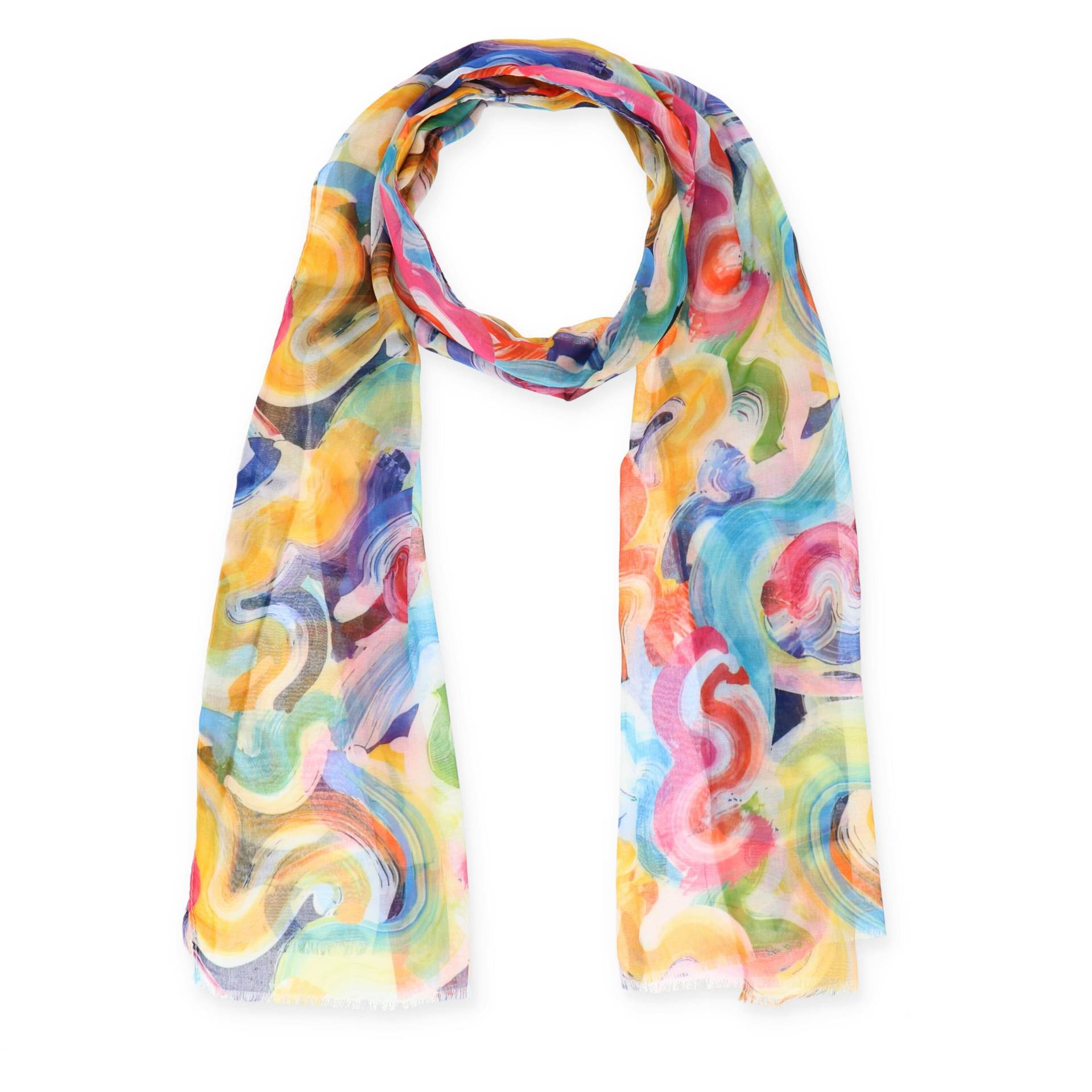 Halsüberkopf Accessoires - 45x180 Schal Crazy Curles blau - Gr. - OS von Halsüberkopf Accessoires